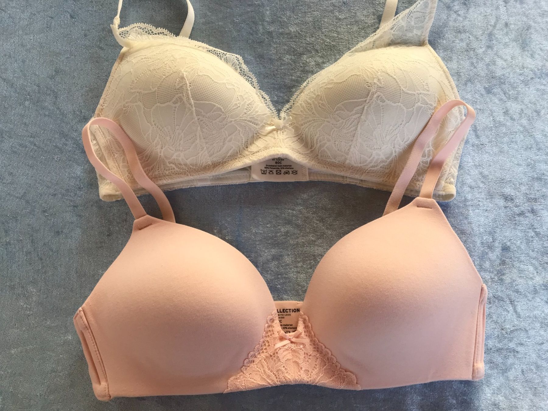 Tchibo Altra biancheria intima: 2 BHs, Grösse 80C, beige/rosa, TCM – Nuovo e nell'imballaggio originale da Brunnenthal venduto da Eco07
