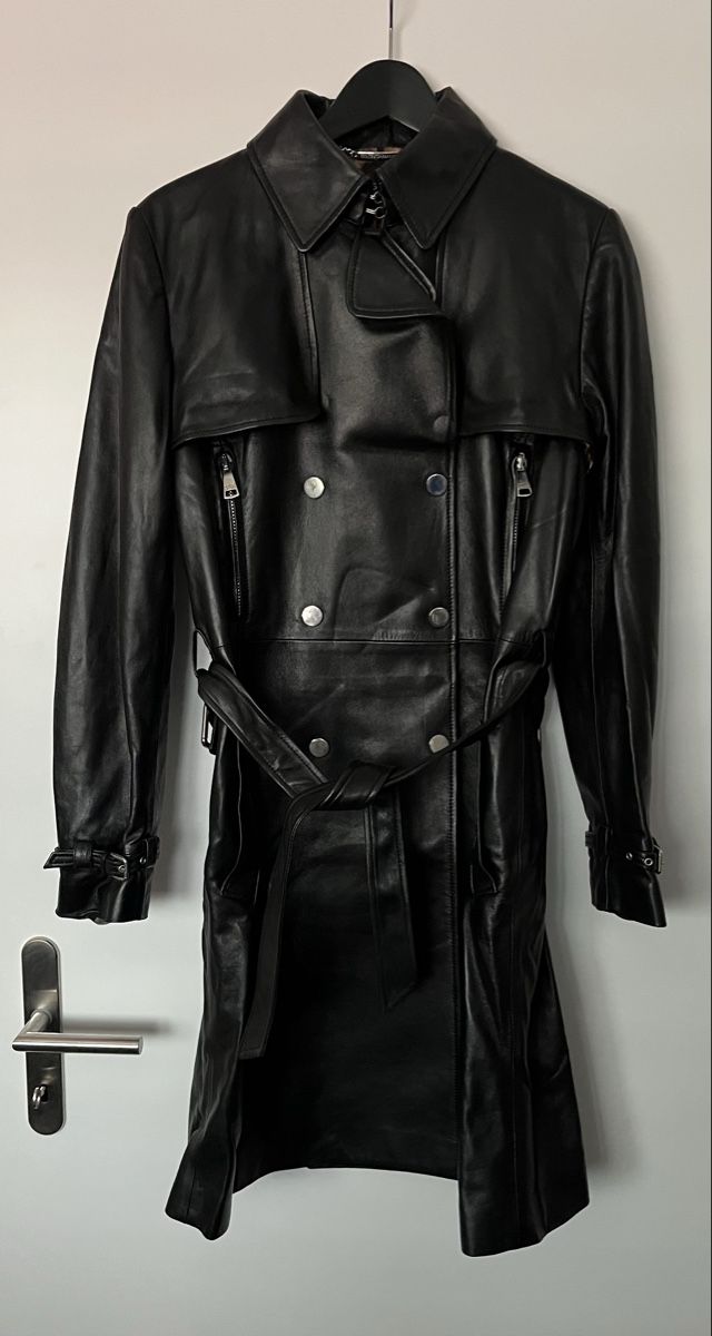 Dolce & Gabbana Cappotti: Dolce & Gabbana Ledermantel in Schwarz – Nuovo (secondo la descrizione) da Erlinsbach venduto da Stu2000 1