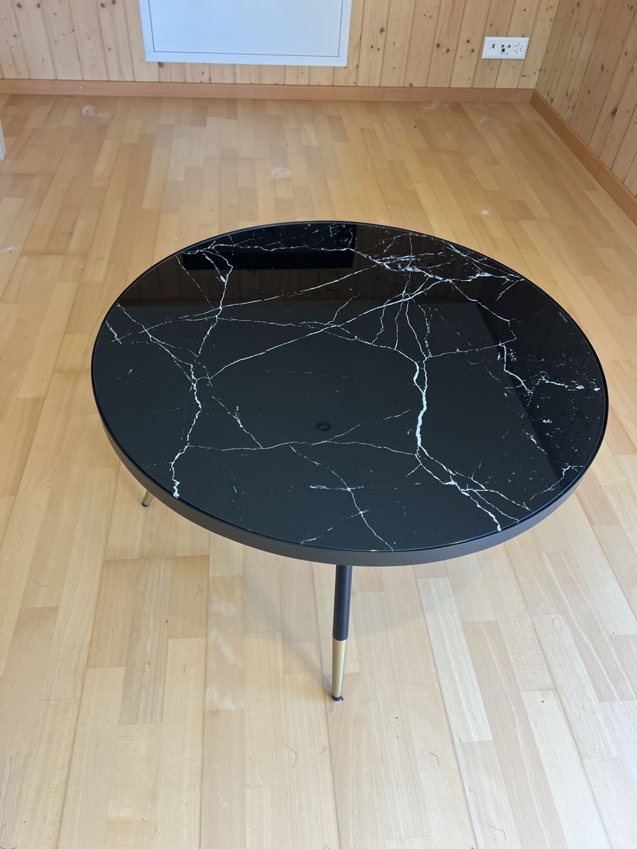 Tische: Couchtisch schwarz Marmoroptik rund – Gebraucht aus Ried (Muotathal) von CorinneGym 3