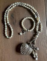 Perlenkette lang, mit Armband
