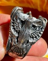 🦅 Kraftvoller Adler-Ring aus Silber 925 – handgefertigt