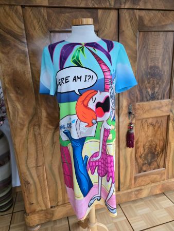 Moschino, Damen Kleid, Mehrfarbig, Gr.38