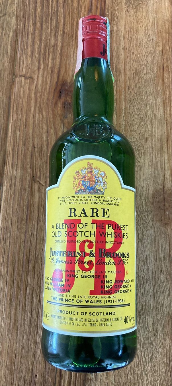 Bevande alcoliche: J & B Scotch Whisky von ca 1985 – Nuovo (secondo la descrizione) da Roggwil BE venduto da Maui2000