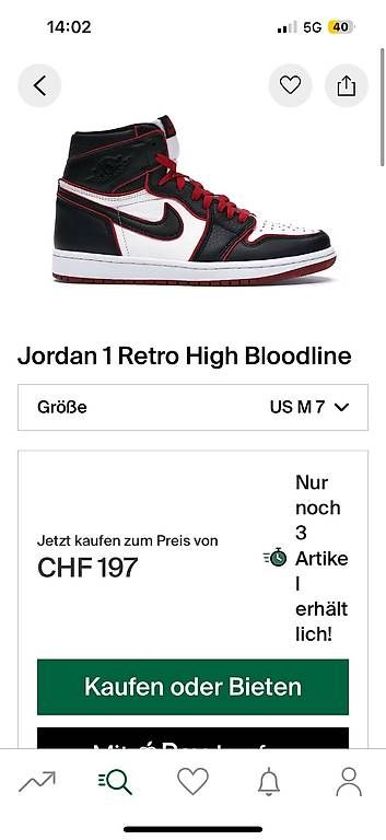 Scarpe da uomo: Jordan 1 Bloodline – Usato da Grüningen venduto da har_pc7d 4