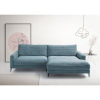 Ecksofa  Uptown in Cord Petrol rechts