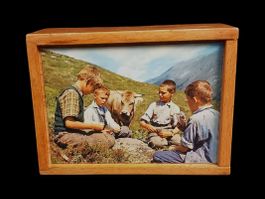 Kleine Holzkiste Heimatmotiv "Jassen"