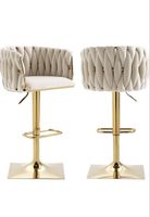 Samt Barhocker - 2er Set