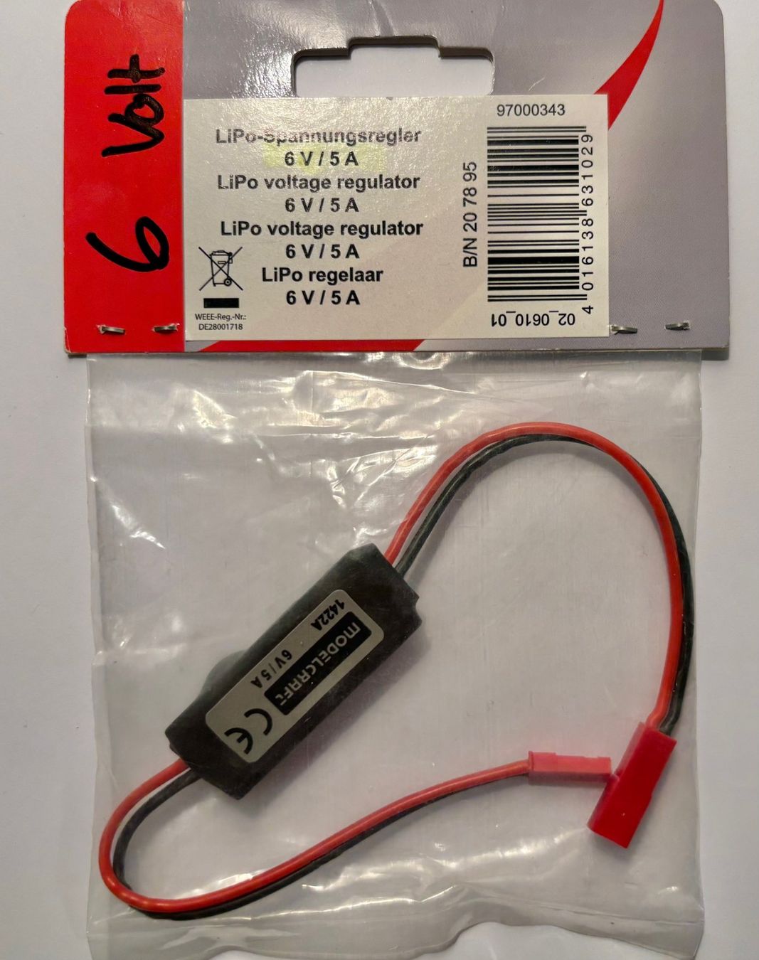 Elektronikbauteile: 2 Lipo-Spannungsregler. 1x 4.8 Volt, 1x 6 Volt – Neu und originalverpackt aus Rothrist von Modelfan 2