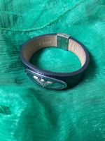 RARITÄT - edles GIORGIO ARMANI Leder-Armband, schwarz, 20cm