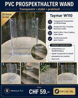 25x Taymar W110 Wand-Prospekthalter DIN lang  transparent