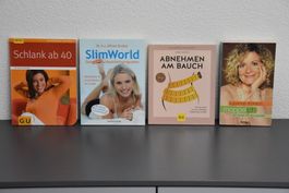 4x Bücher * Abnehmen am Bauch, Schlank ab 40, Slim World....