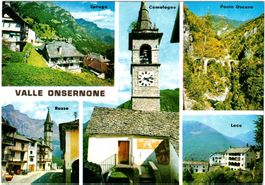 Valle ONSERNONE Comologo, Spruga, Russo, Loco ete. 1960 (TI)