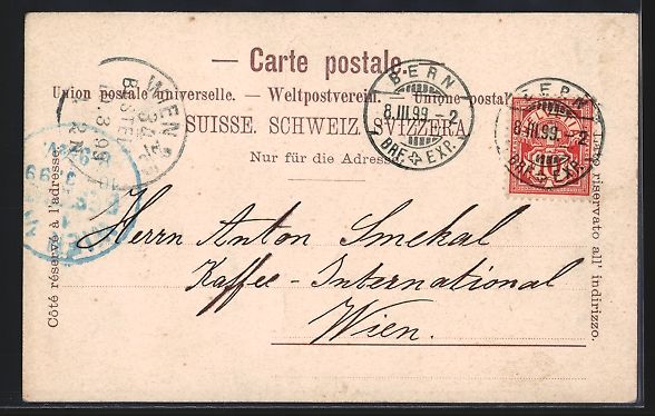 Cartoline postali: Bern, Monument Rudolf von Erlach im Wint – Usato da Berlin venduto da bartko-reher 1