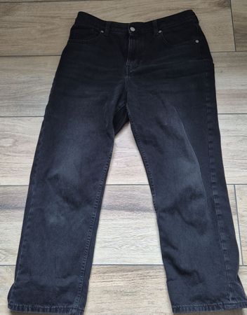 Schwarze Damen Jeans, lockerer Schnitt, Grösse 40