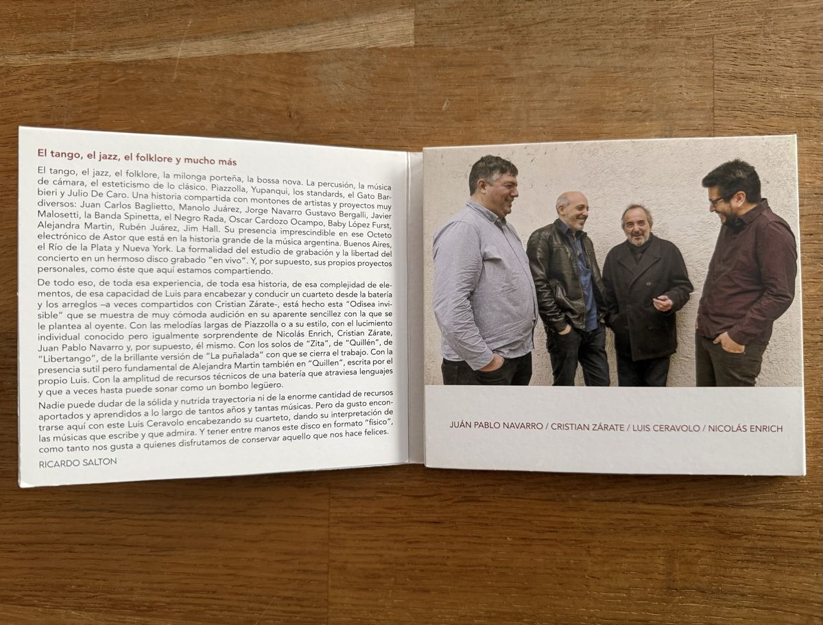 CDs: CD Luis Ceravolo 4 Odisea Invisible  – Gebraucht aus Goldach von Messerguru 2