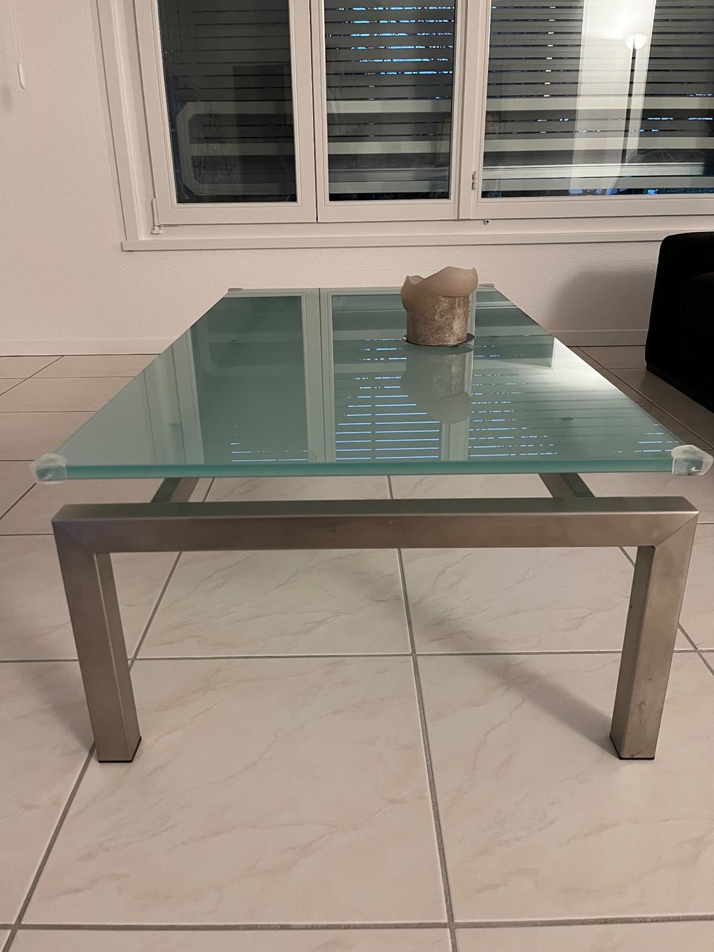 Tavoli: Table basse design verre trempé et acier Rossetti – Usato da Hauterive NE venduto da Lipal 2