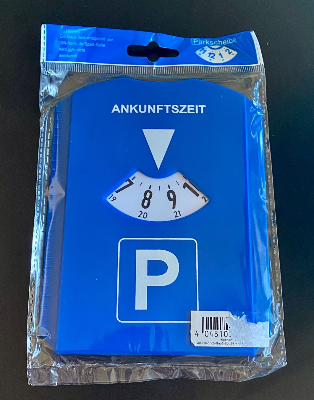 Schilder: Parkscheibe – Neu und originalverpackt aus Nussbaumen AG von schuba2000