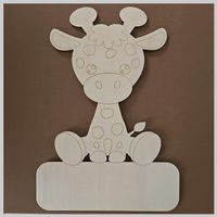 Geburtstafel "Giraffe" zum selber machen