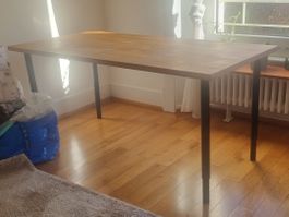 Table bois hauteur ajustable