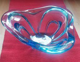 Einzigartige organische Grose Glasschale - Bohemia ?
