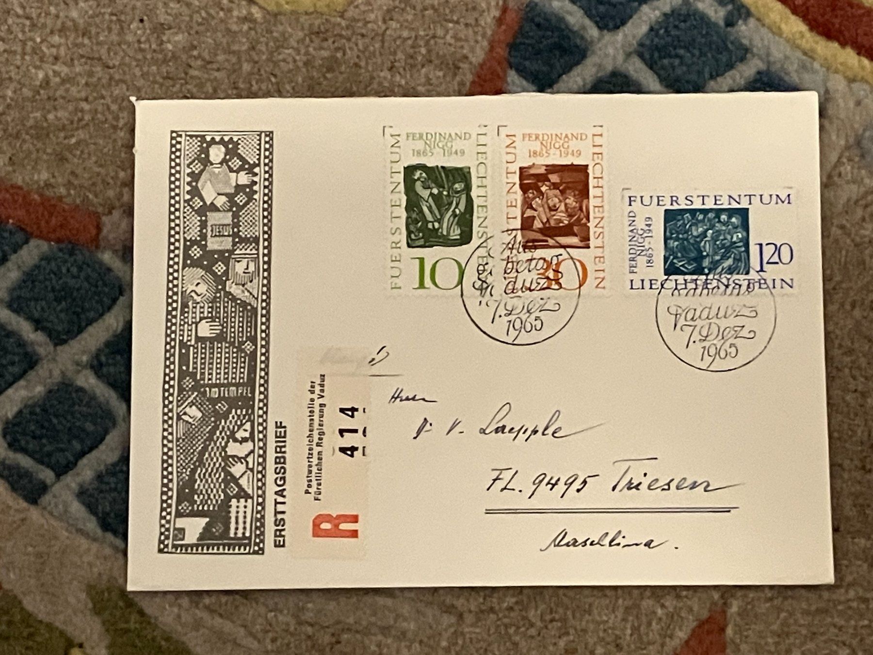 Tutti i francobolli: 1 Erstagsbrief LI Einschreiben 1965 – Nuovo (secondo la descrizione) da Koblenz venduto da Markenhimmel
