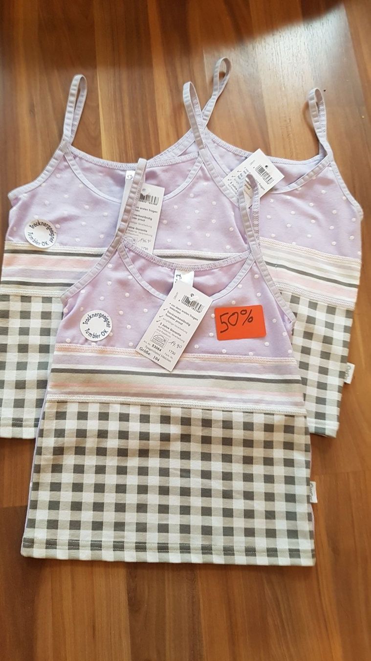 Sous-vêtements: 3 Spaghettiträgerleibchen gr 104 – Neuf (Voir description) à Schwarzenburg par Flamingo07