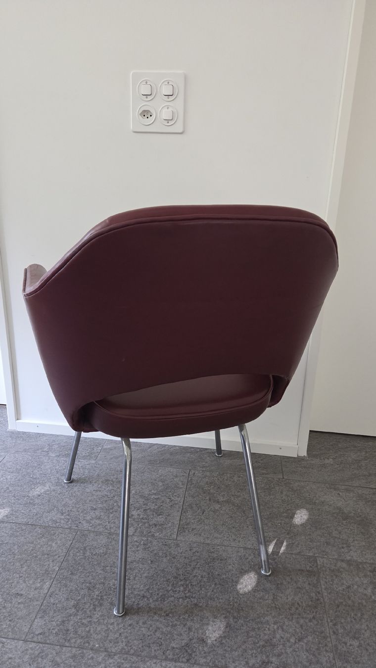 Poltrone: Retro Sessel / Stuhl, dunkelrot, Kunstleder – Usato da Zürich venduto da admyre 2