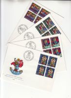 SBK B142 - B145 im 4er-Block FDC