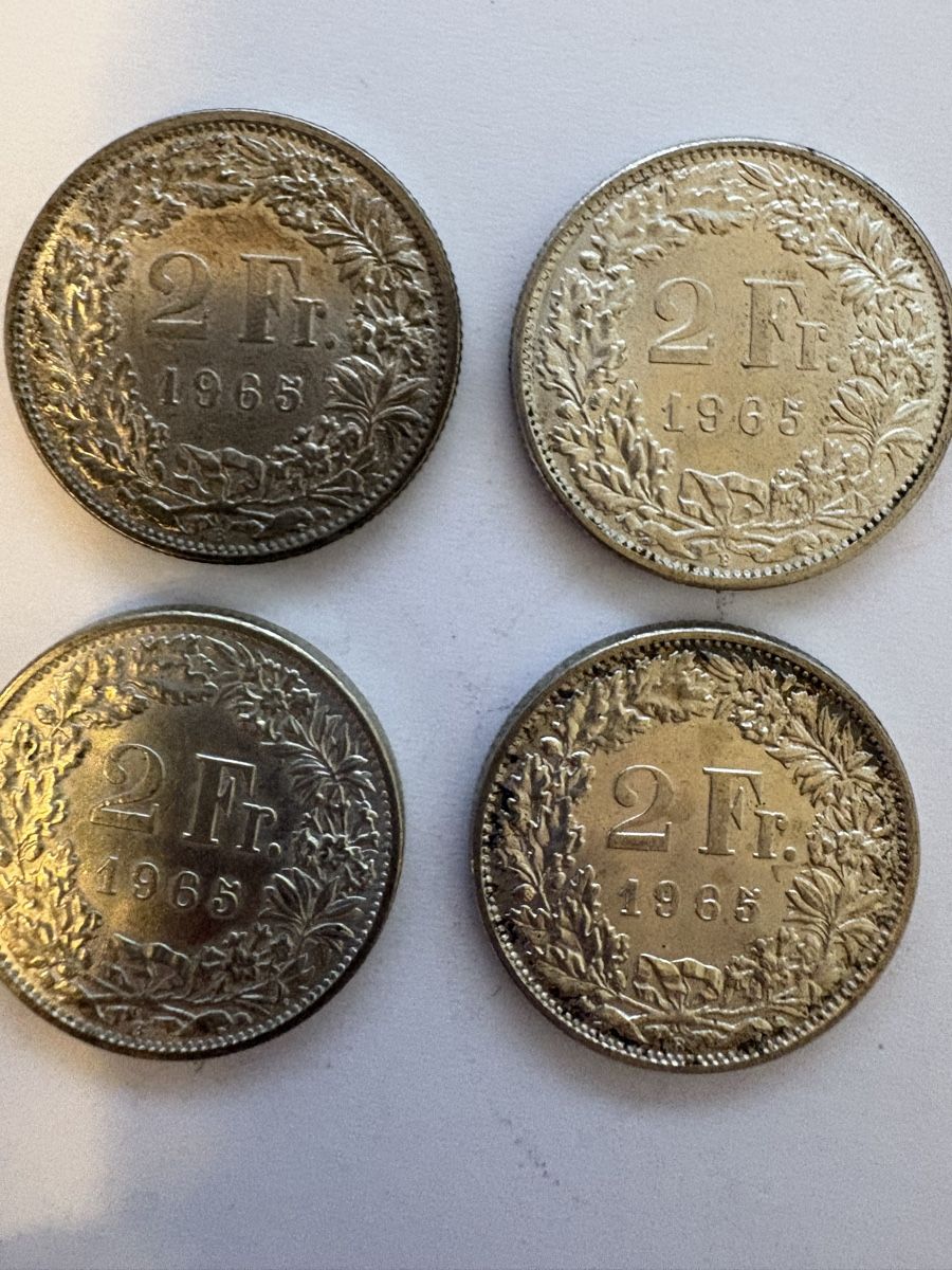 Tutti le monete: 4x 2 fr 1965 – Usato da Murten venduto da Tzaugg 1