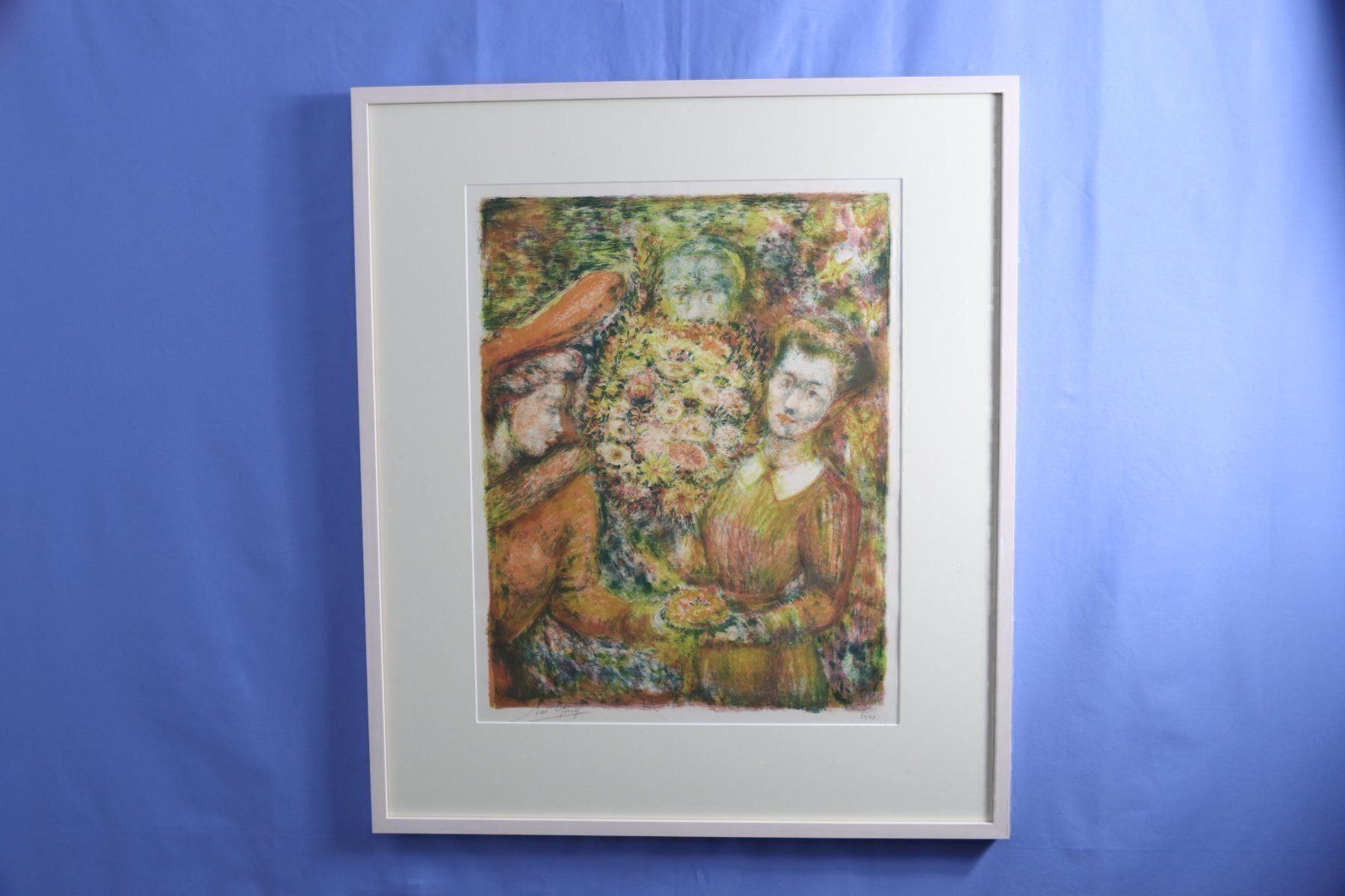 Grafica & Litografie: Edouard Goerg 1893-1969, Lithographie "Dédaration au fleurs" – Usato da Zug venduto da Kunst-Fundgrube 5