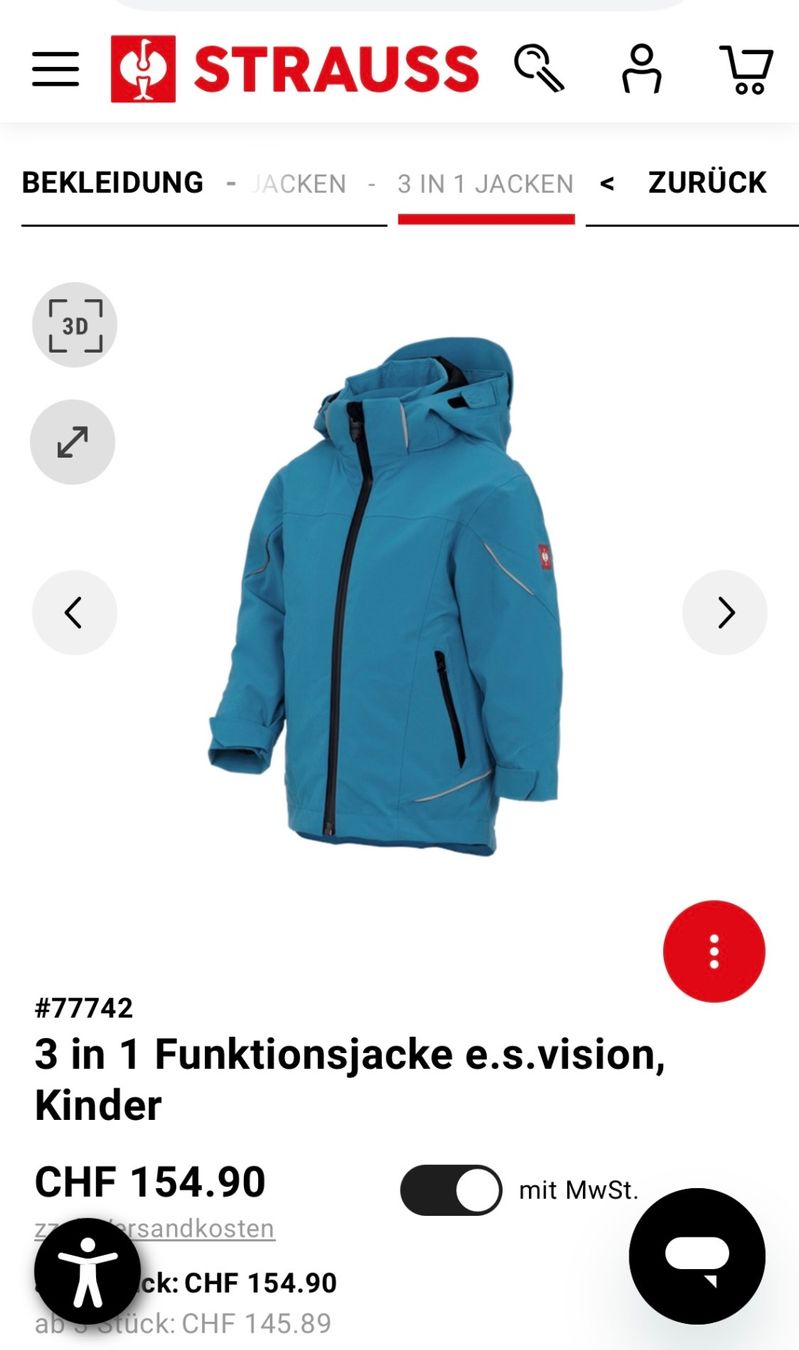 Giacche & Cappotti: Engelbert Strauss Funktionsjacke e.s.vision, Gr. 158/164 – Usato da Dittingen venduto da Paprika8 5