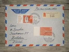 TR16 Enveloppe  + Timbre Suisse 1957