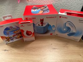 Toniebox 2 Blau + Kopfhörer + Tonieplay + Spiel / unbenutzt