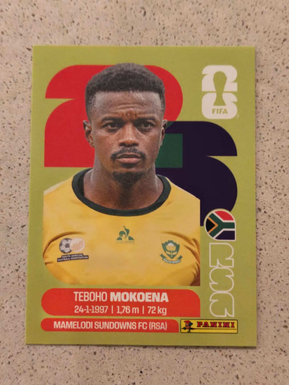 Panini Carte collezionabili: Panini Sticker WM 2026: Teboho Mokoena RSA 11 – Nuovo (secondo la descrizione) da Zofingen venduto da Mak2
