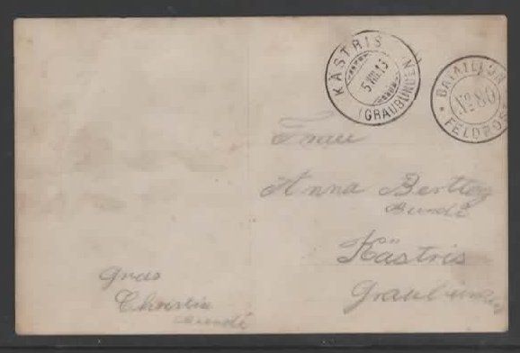 Ansichtskarten: GRENZBESETZUNG 1915  (P – Gebraucht aus Ruggell von Masescha 1