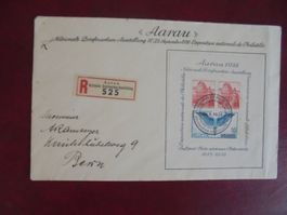 Sonderblock gestempelt auf Brief Jahrgang 1938