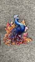 Holzpuzzle mit Pfau-Motiv