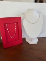 Minimalistische Rosenquarz Kette 18k vergoldet