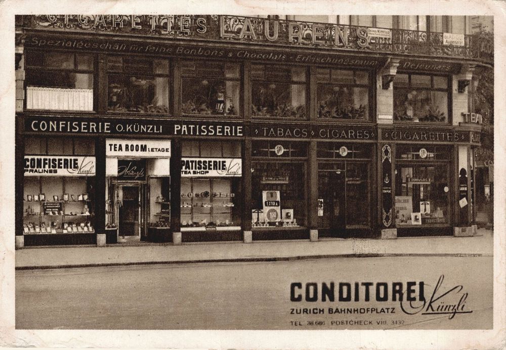 Confiserie / Conditorei Künzli, Zürich, Bahnhofsplatz (Gebraucht) in ...