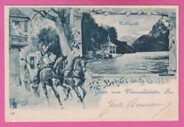 Gruss vom Vierwaldstätter See gel 1899 Tellkapelle