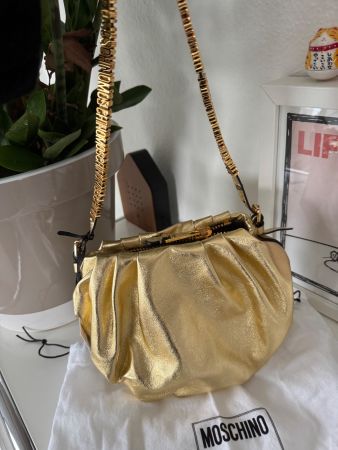 MOSCHINO COUTURE! Handtasche Bag Gold NEU NP 725 EUR