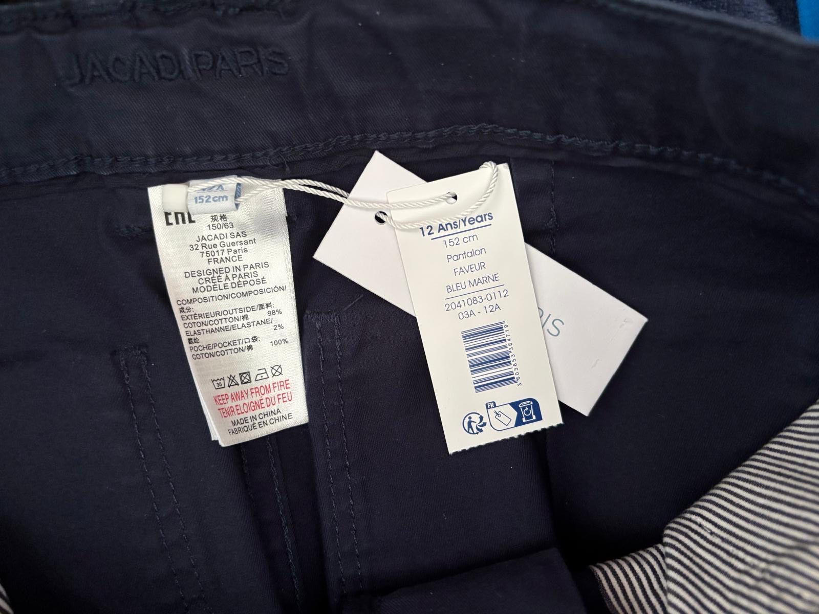 Jacadi Hosen: Pantalon Jacadi T12 ans – Neu und originalverpackt aus Conches von chn_hgl6 3