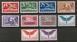 1923-24 : Flugpost Nr. F3 - F12, postfrisch ** KP 550.--