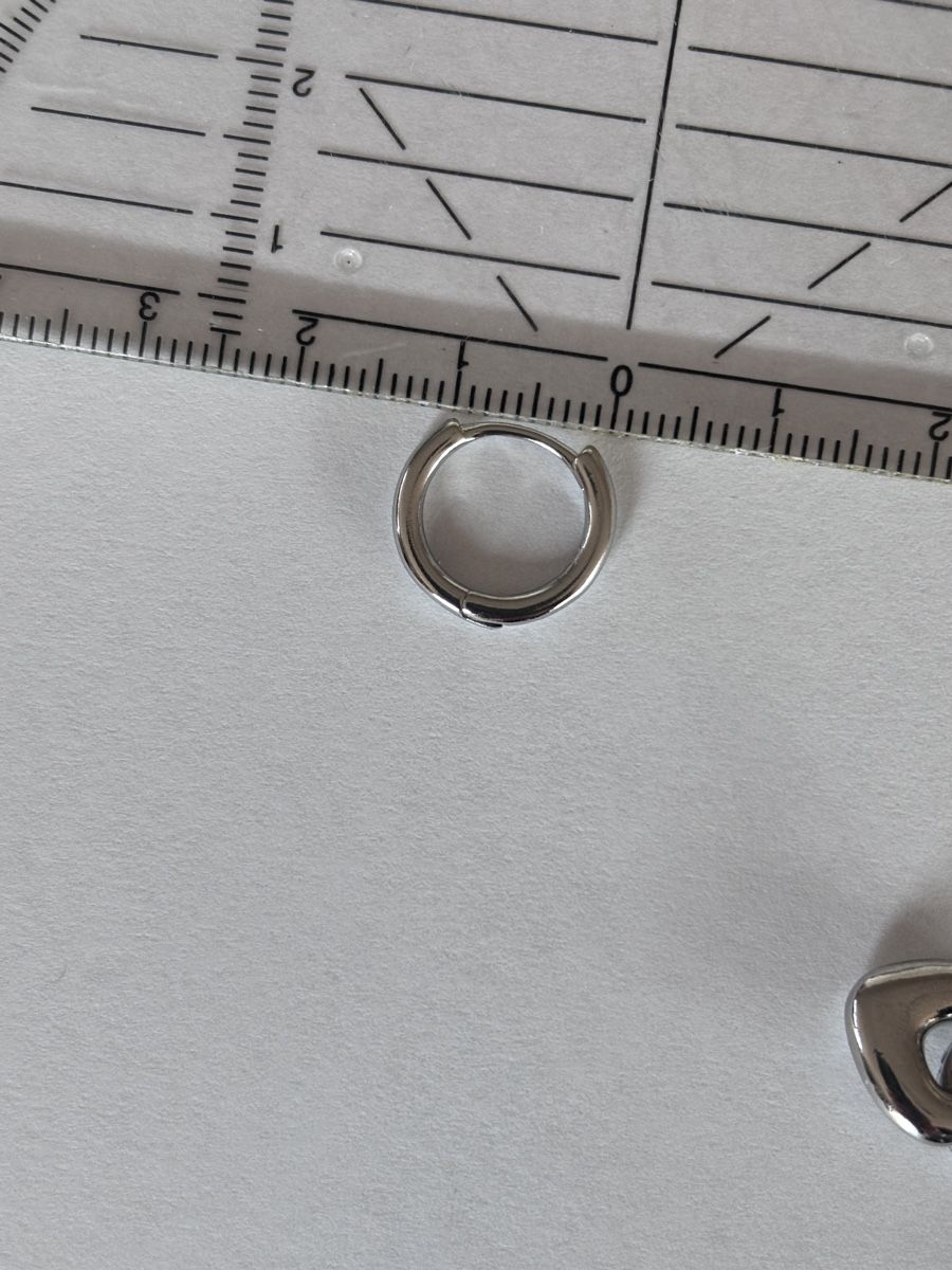 Orecchini pendenti & Orecchini a lobo: Hoops with small charm heart. Gold Plated Silver . – Nuovo (secondo la descrizione) da Dübendorf venduto da S1973E 3