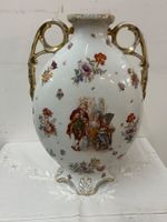 antike Porzellan-Vase Rokoko-Stil Handgemalt ca. um 1900
