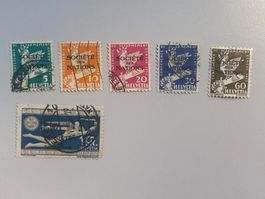 1932, Gedenkmarken Abrüstungskonferenz Genf, SDN36-SDN41