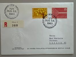 Jubiläums Briefmarken-Ausstellung Chur 1963