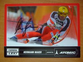 HERMANN MAIER (AUT) SKISTAR AUTOGRAMMKARTE