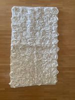 Badezimmerteppich weiss mit Blumen