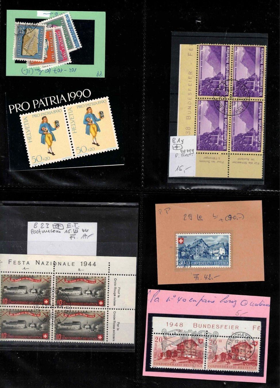 Alle Briefmarken: Sechs Scans hochwertiger PP ! Anschauen – Gebraucht aus Bibern SH von Heinibuehrer 1